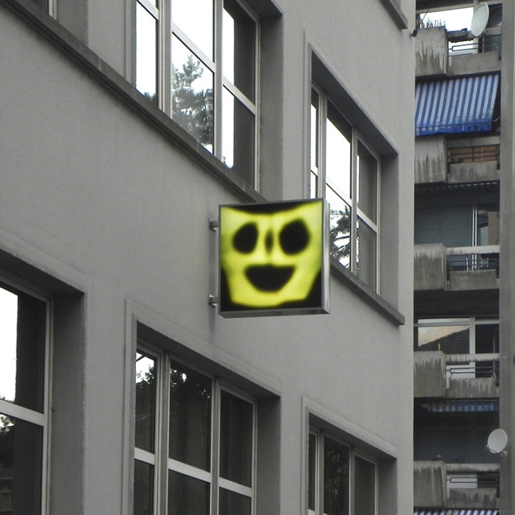 Ectoplasme photogram rayograph yellow duratrans lightbox ghost 2m2 geneva building