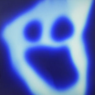 Ectoplasme photogram rayograph blue duratrans lightbox ghost